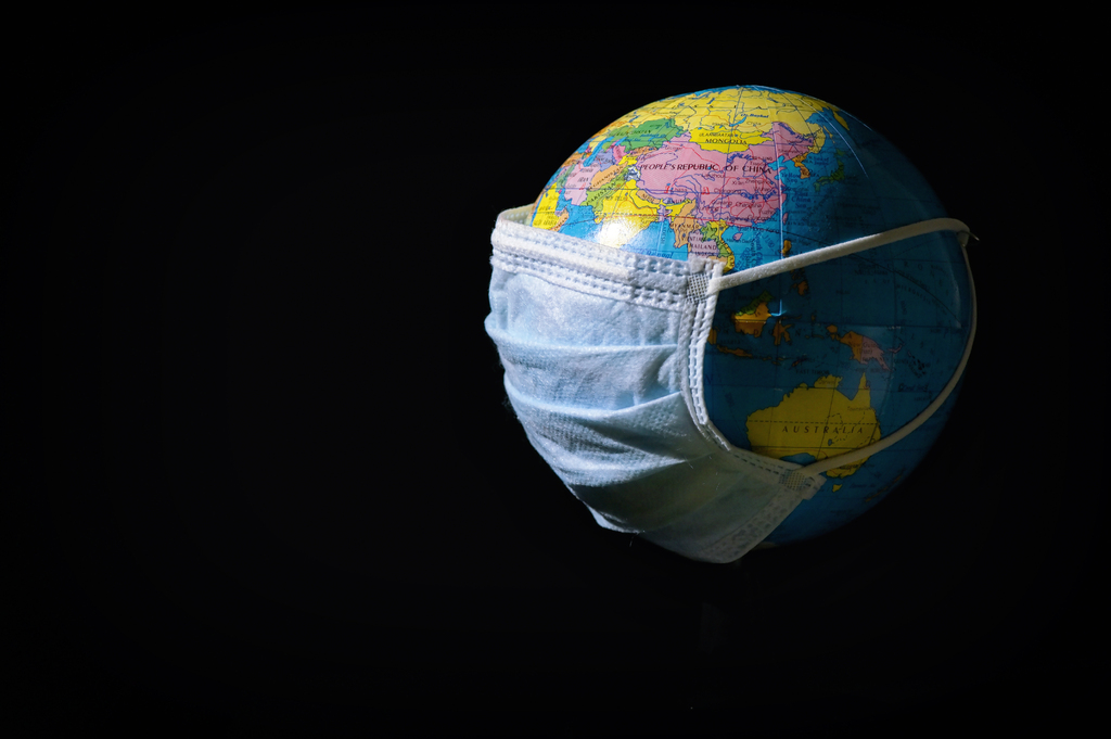 Earth And Mask To Fight Against Virus